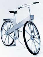 Fahrrad mit Kreuzrahmen und Wellenantrieb